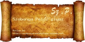 Szobonya Pelágiusz névjegykártya